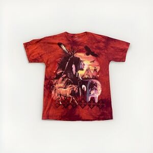 Vintage The Mountain Indian red Shirt SIZE‎ L